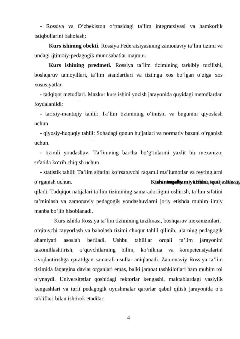 ROSSIYA DAVLAT TA’LIM TIZIMINING O‘ZIGA XOSLIKLARI 4