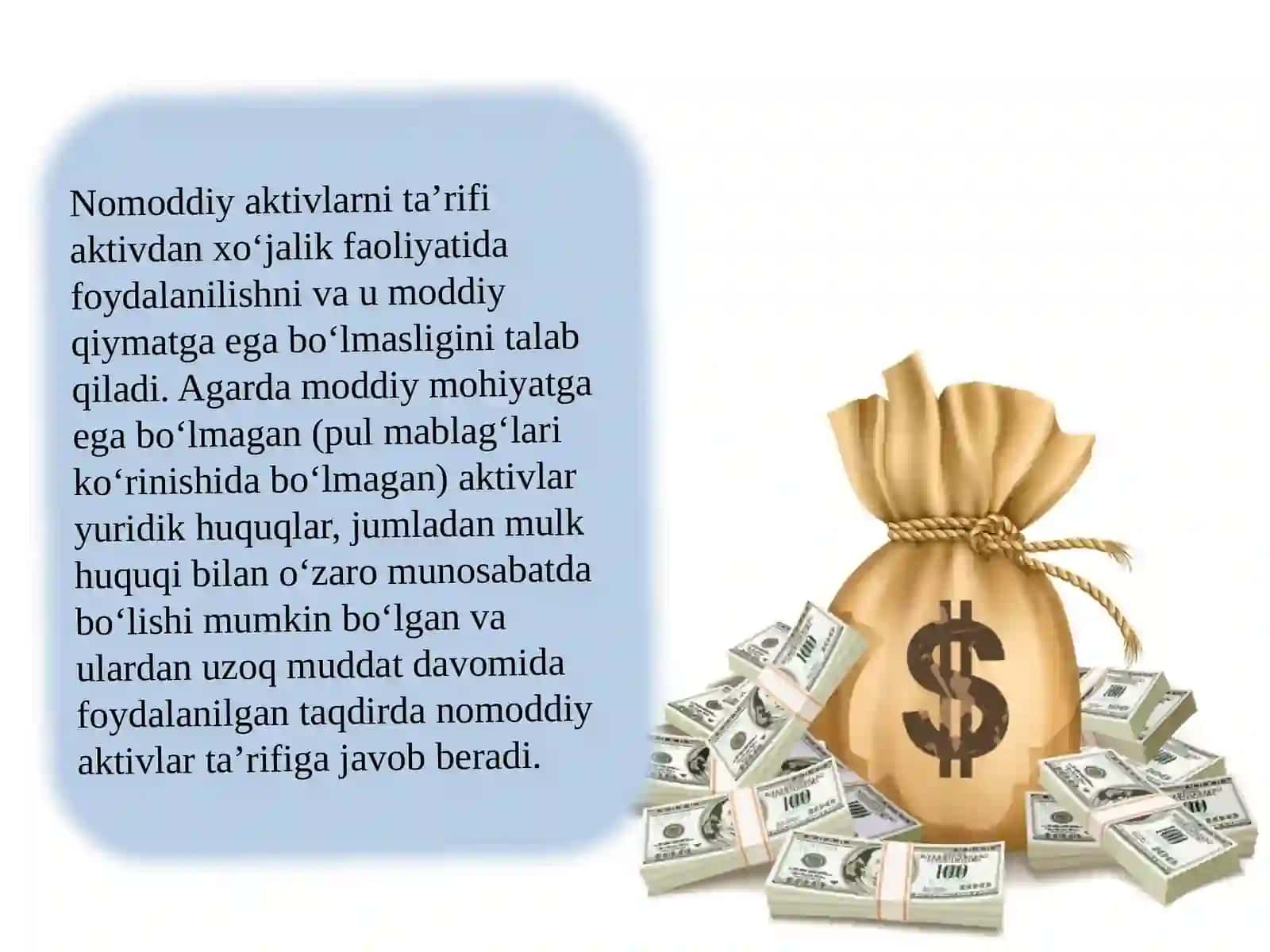 Nomoddiy aktivlarga safarbar etiladigan investitsiyalarni moliyalashtirish 4