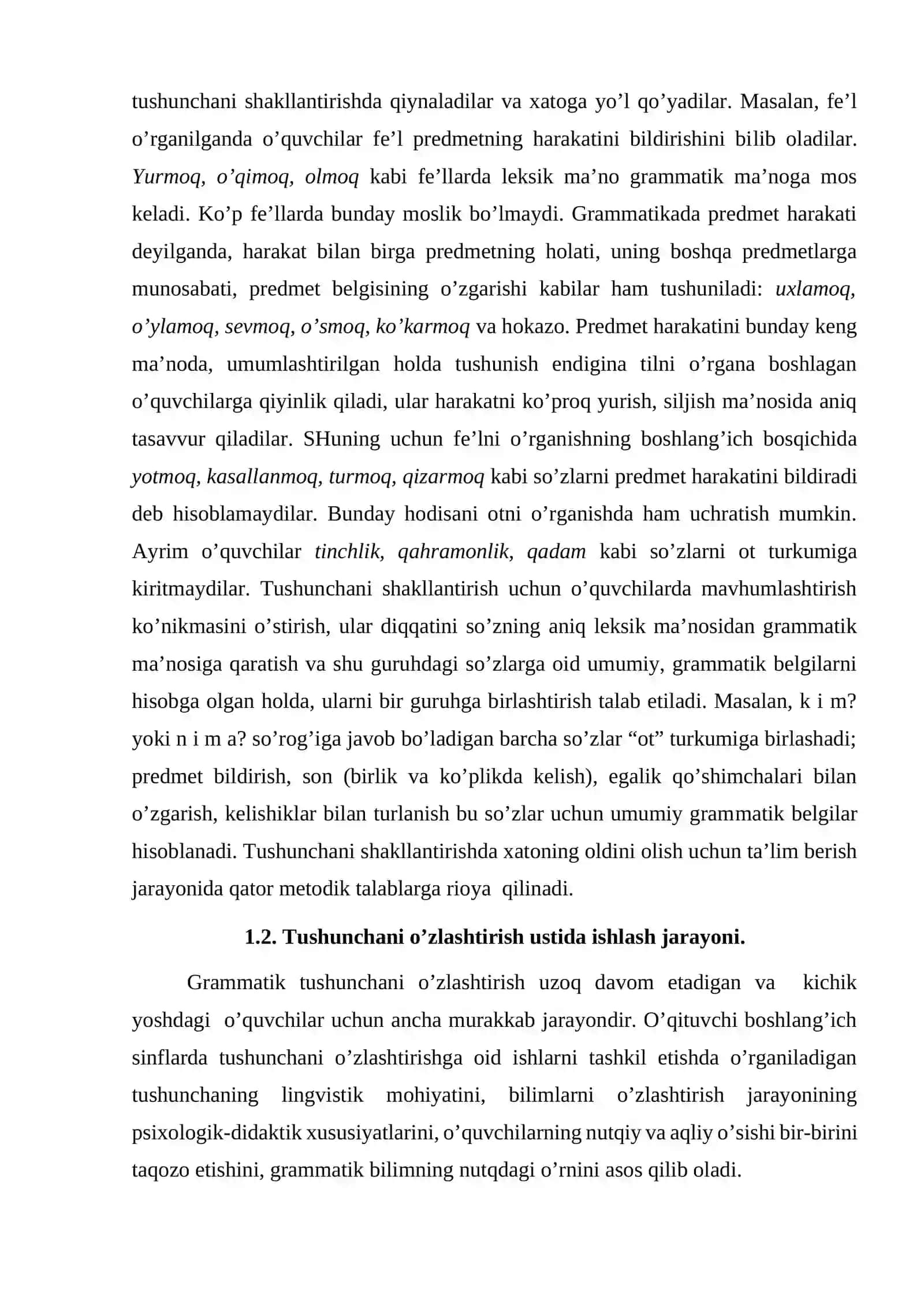 OʻQUVCHILARDA GRAMMATIKA VA SOZ YASALISHIGA OID TUSHUNCHALARNI SHAKLLANTIRISHNING METODIK ASOSLARI 4