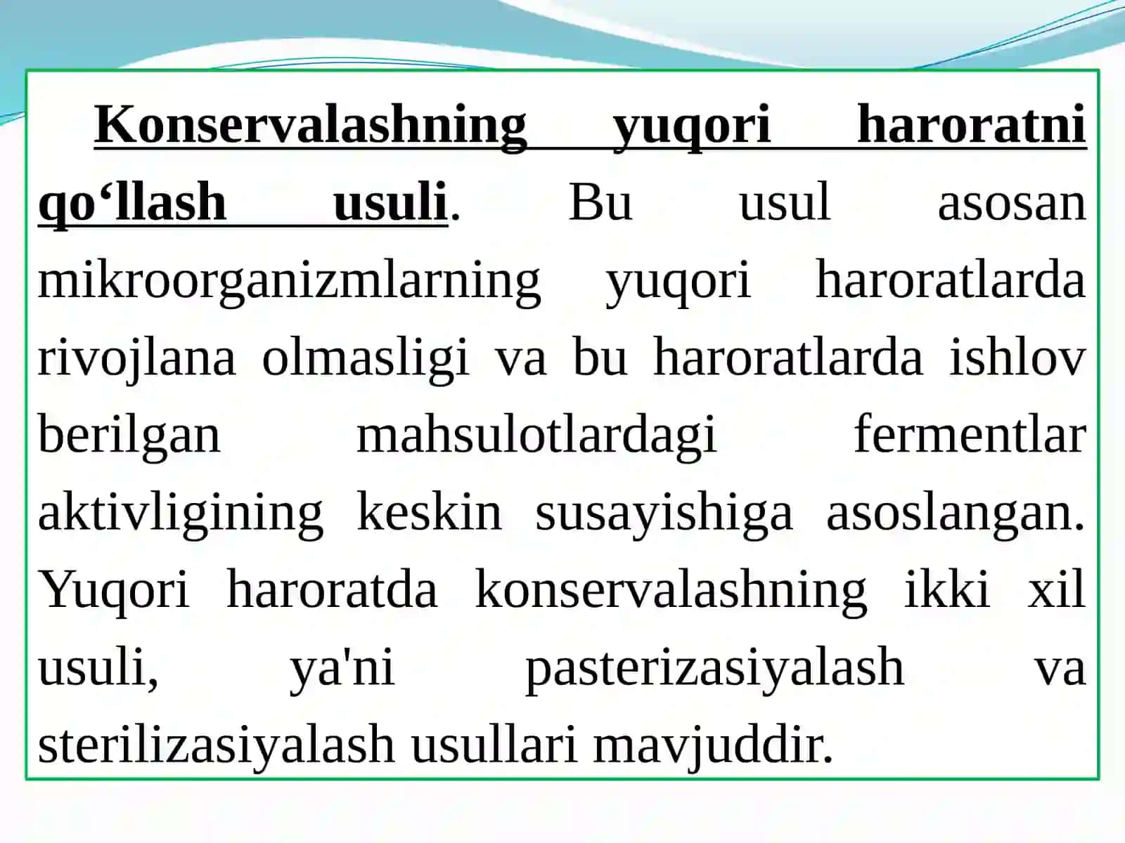 Meva va sabzavotlarni konservalash usullari 4