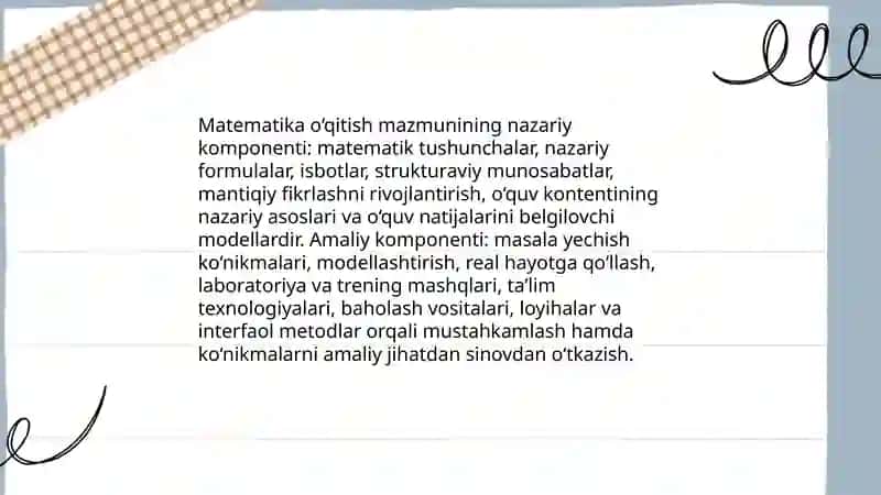 Matematika o‘qitish metodikasi 4