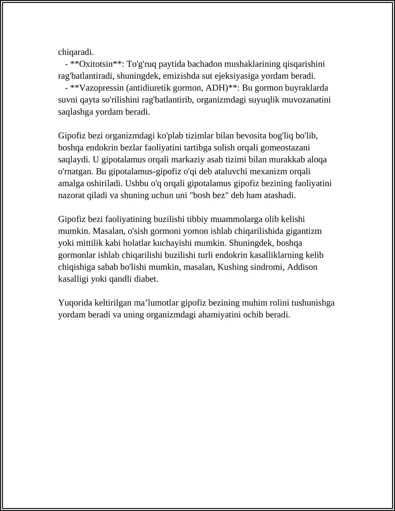 Gipofiz bezining struktura va funksiyalari 4
