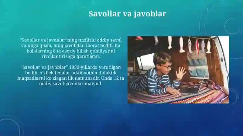 Bolalar adabiyotida shakliy izlanish va raqamli she'rlarning o'rni va ahamiyati 4