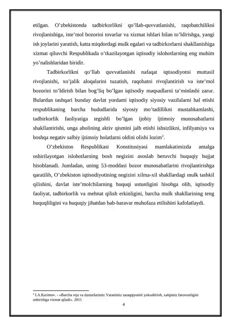 Tadbirkorlik faoliyati uning turlari va asosiy belgilari 4