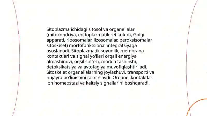 Hujayra tuzilishi.Hujayra nazariyasi.Odam va hayvonlar xromosomalarining morfofunksional xarakteristikasi 4