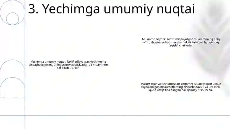 GʻOya Muammo Yechim Xulosa Va MaʼLumotlar ToʻGʻRisida MaʼLumot 4