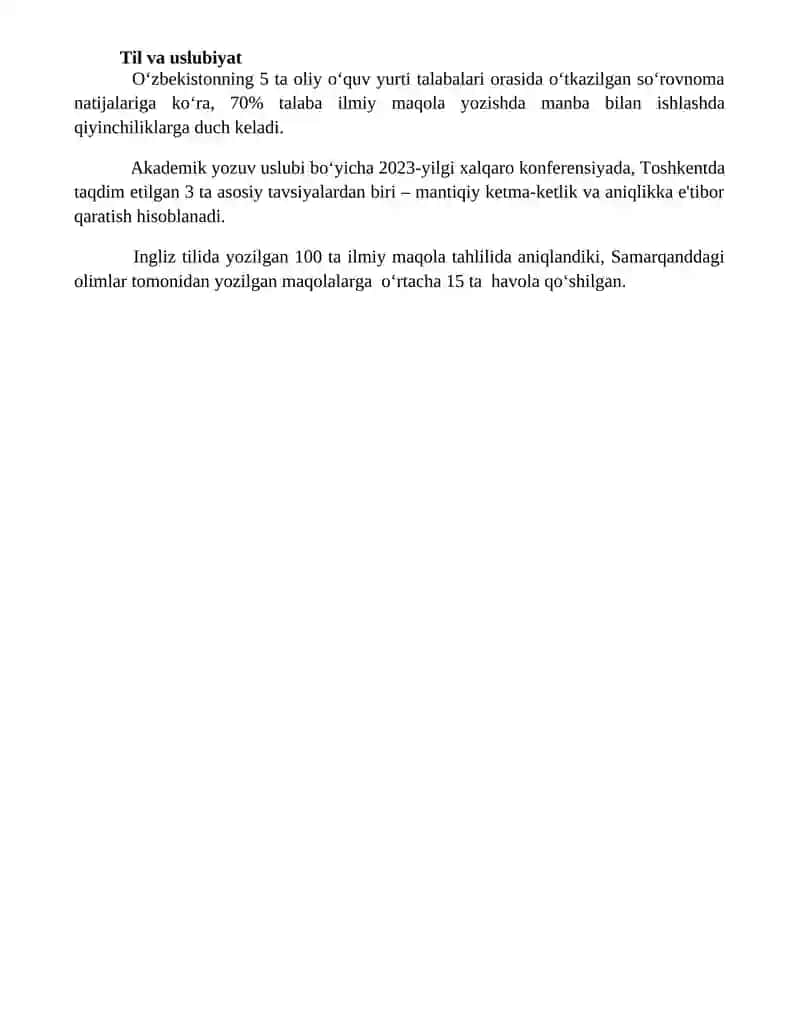 Akademik yozuv koʻnikmalari 4