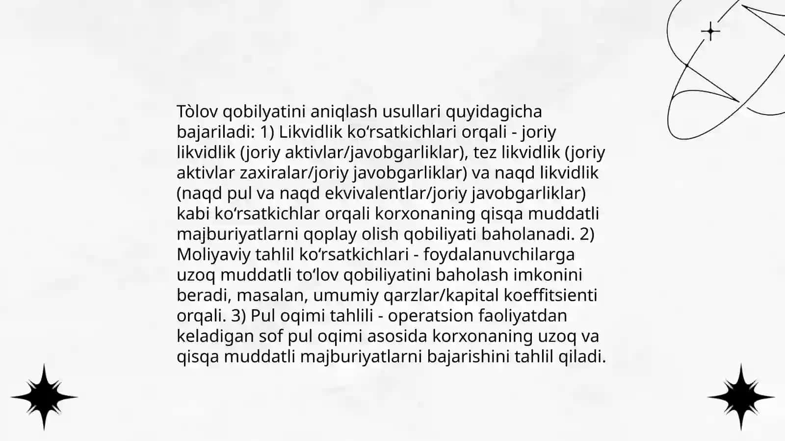 Xòjalik yuritivchi subyeklar tòlov qobilyati tahlili 4