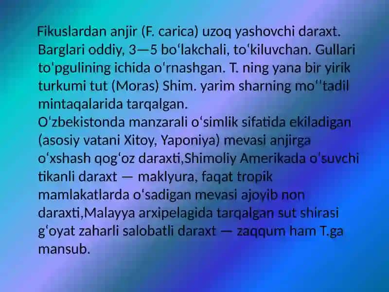 Tutdoshlar oilasi 4