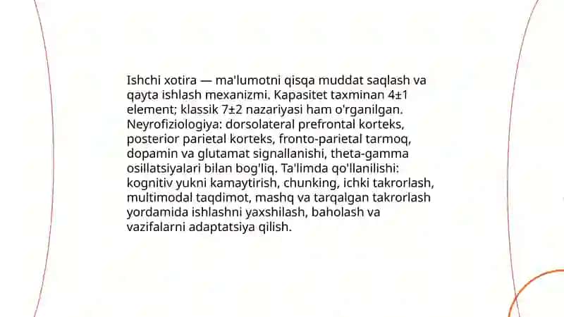 Diqqat,xotira va tafakkurning neyropedagogik asoslari:nazariy va amaliy yondashuvlar 4