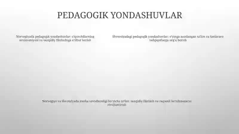 Norvegiya, Shivetsiyada Mediata'Limning OʻZiga Xosligi 4