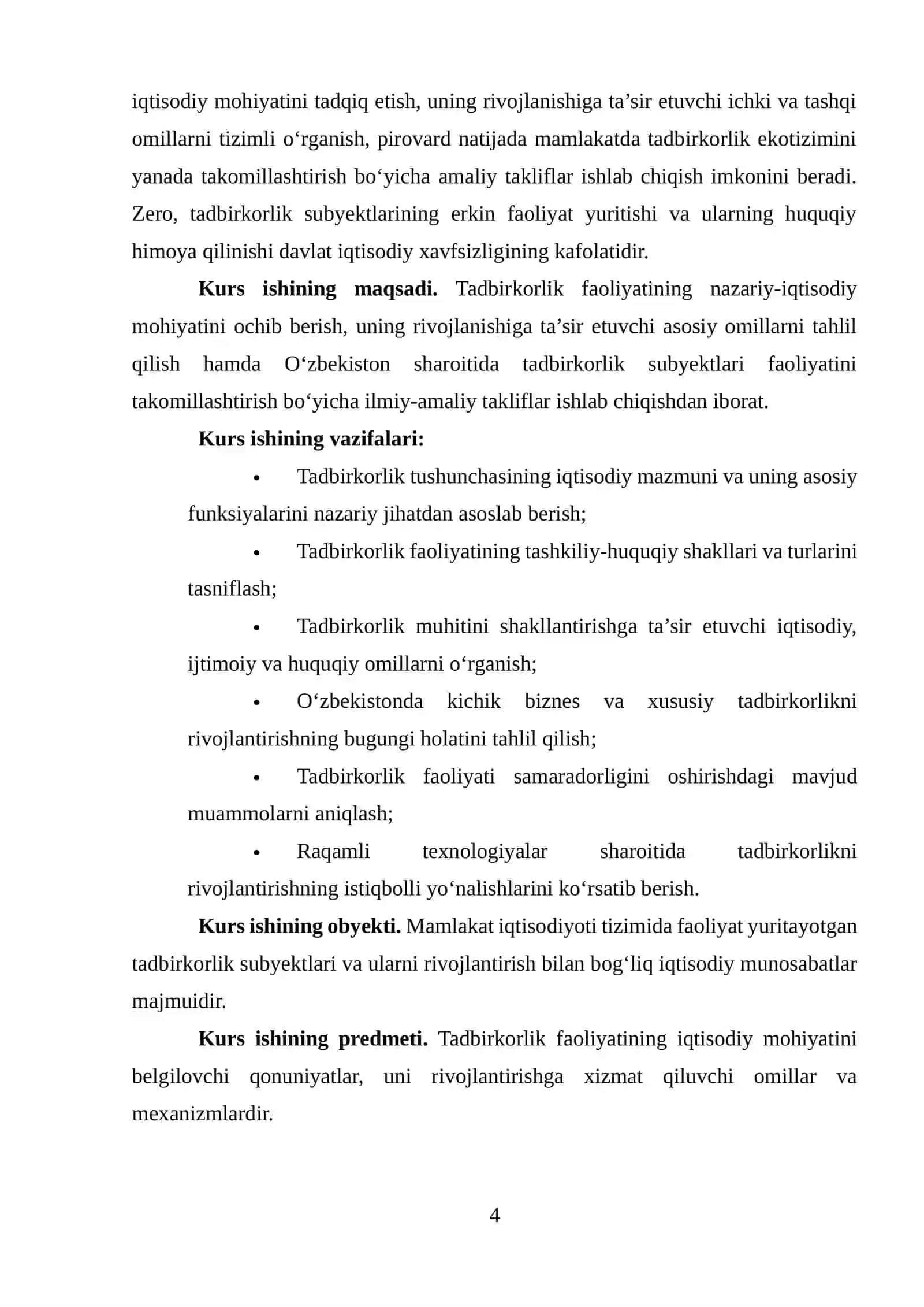 TADBIRKORLIK FAOLIYATINING NAZARIY VA IQTISODIY ASOSLARI 4