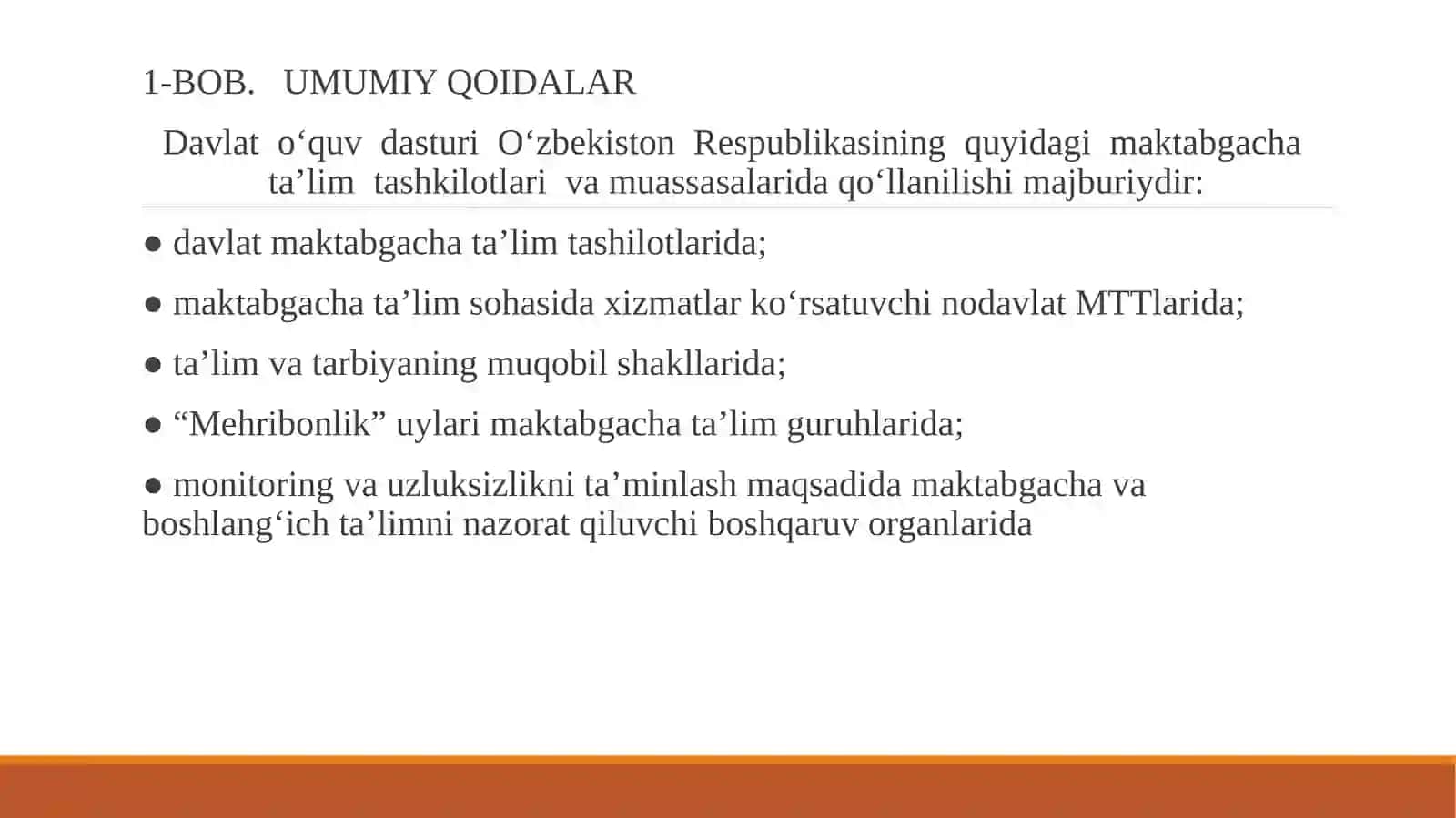 “Ilk qadam”davlat o’quv dasturi asosida maktabgacha ta’lim tashkilotlarida faoliyat markazlarida ta’lim jarayonlarini tashkil qilish 4