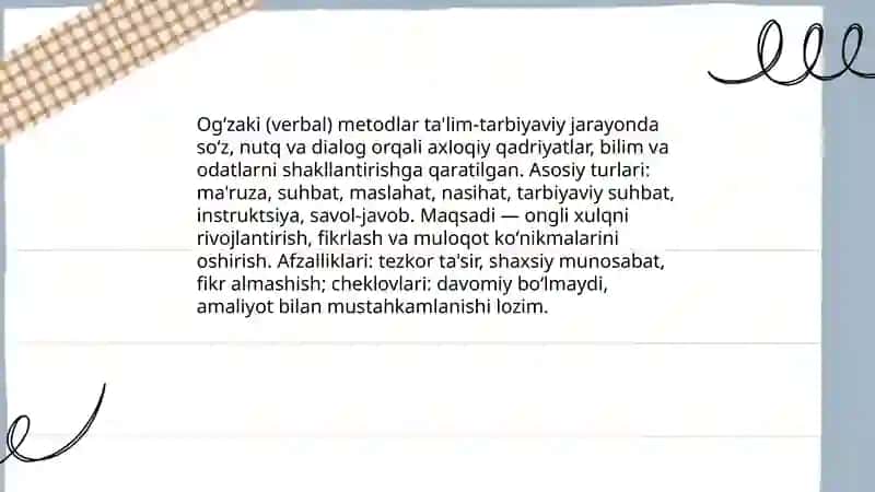 Tarbiyaning umumiy metodlari 4