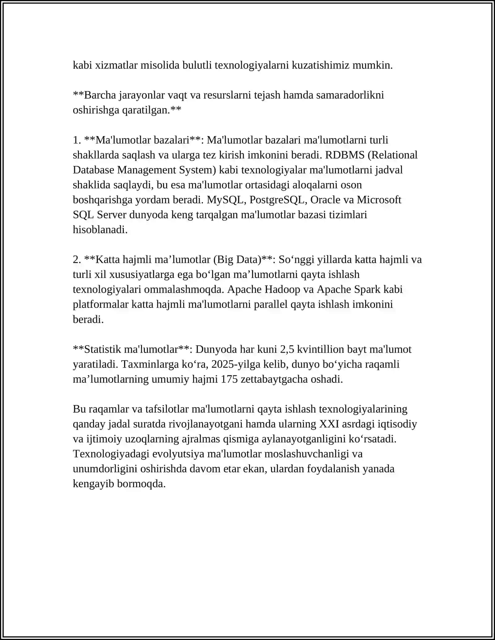 MATNLI MAʼLUMOTLARNI QAYTA ISHLASH DASTURLARINING IMKONIYATLARI 4