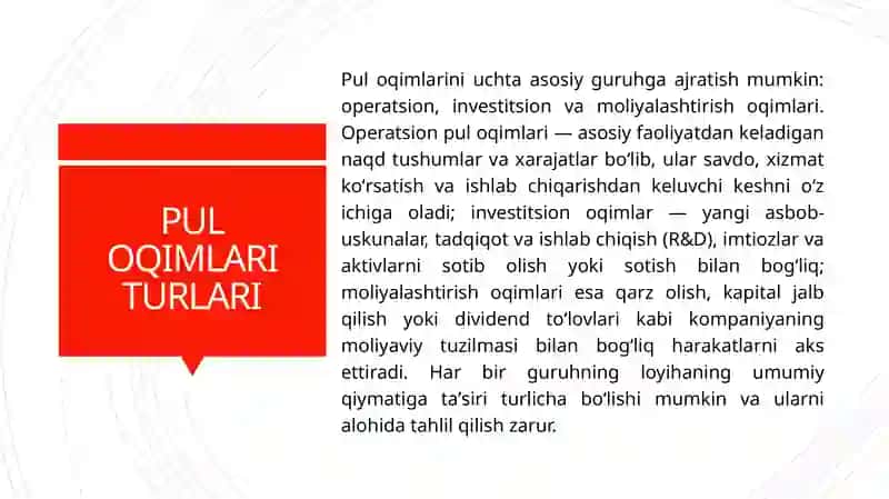 Pul oqimlarining innovatsion loyihalarga ta'siri 4