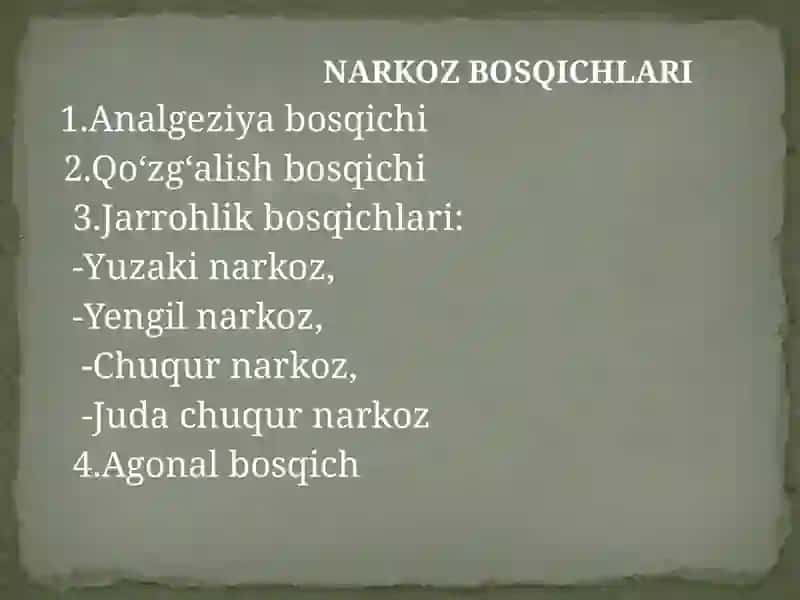 Narkoz vositalari 4