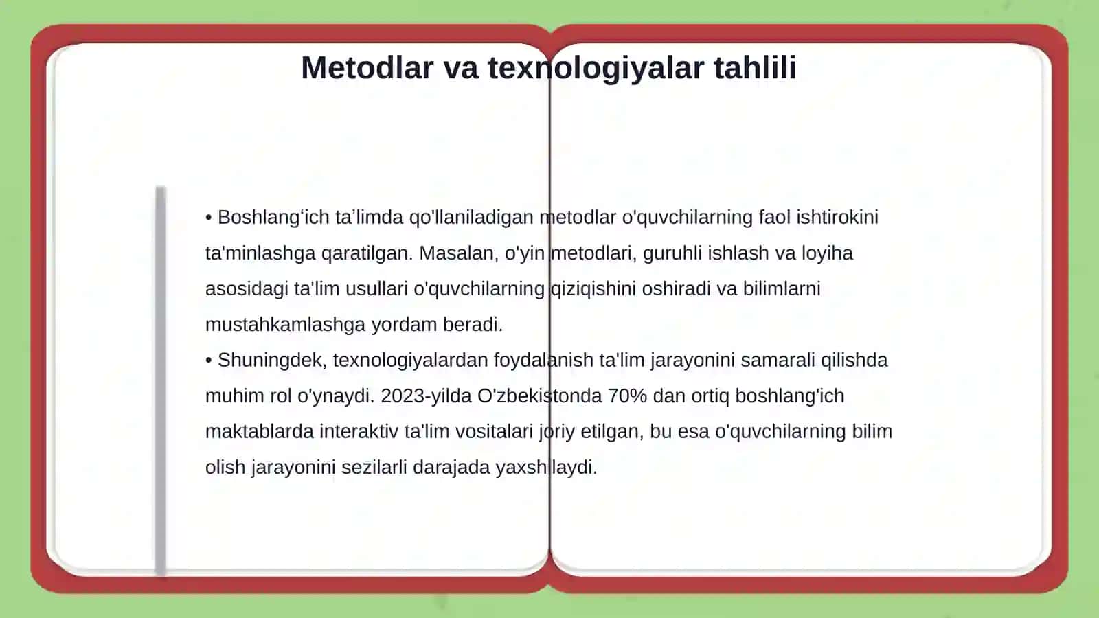 Boshlangʻich taʼlimda oʻquv tarbiya ishlarni tashkil etish 4