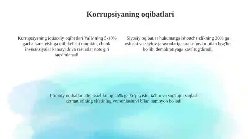 Karupsiyaning mohiyati va uning oqibatlari 4