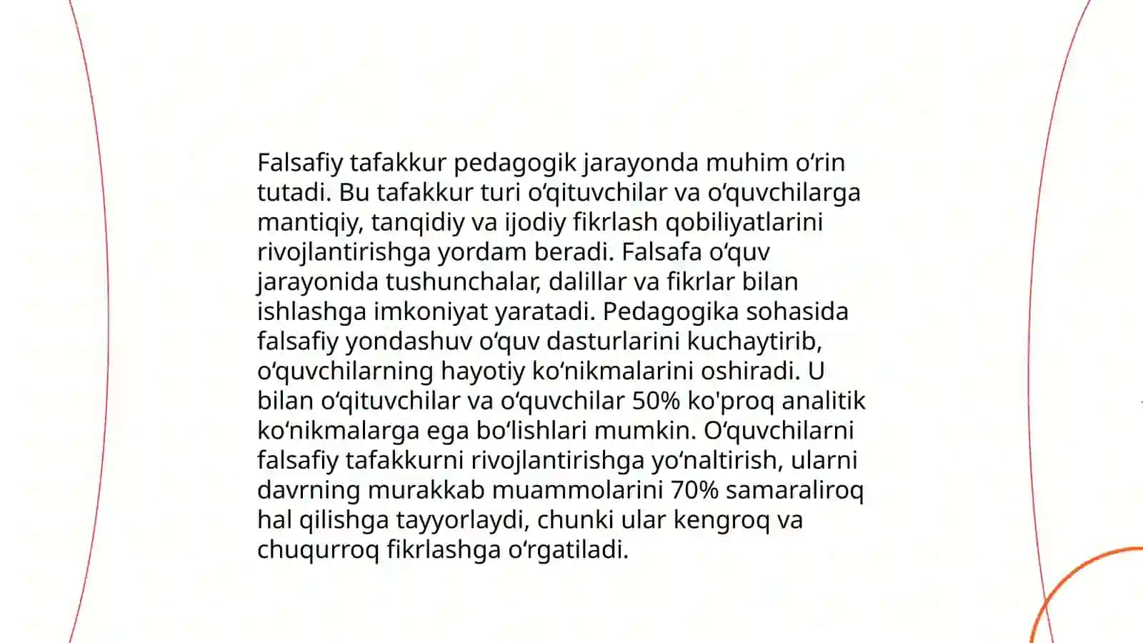 Falsafa fanining asosiy maqsadi va bolgusi pedagoglarda o'qitilishining nazariy-amaliy ahamiyati 4