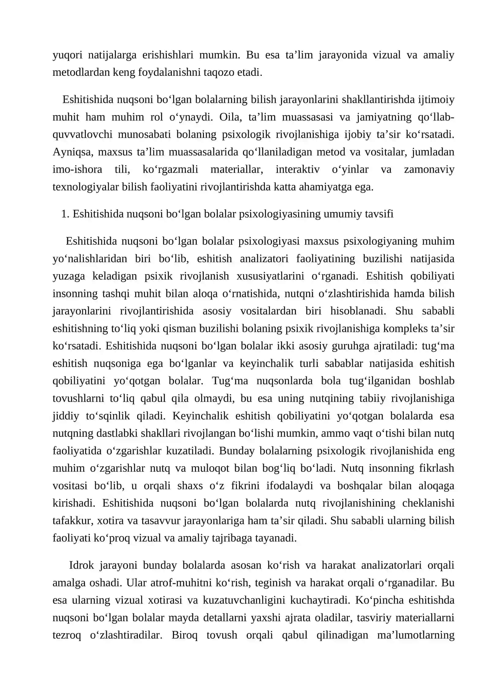 ESHITISHIDA NUQSONI BO‘LGAN BOLALARNING BILISH JARAYONLARINI SHAKLLANISHI 4