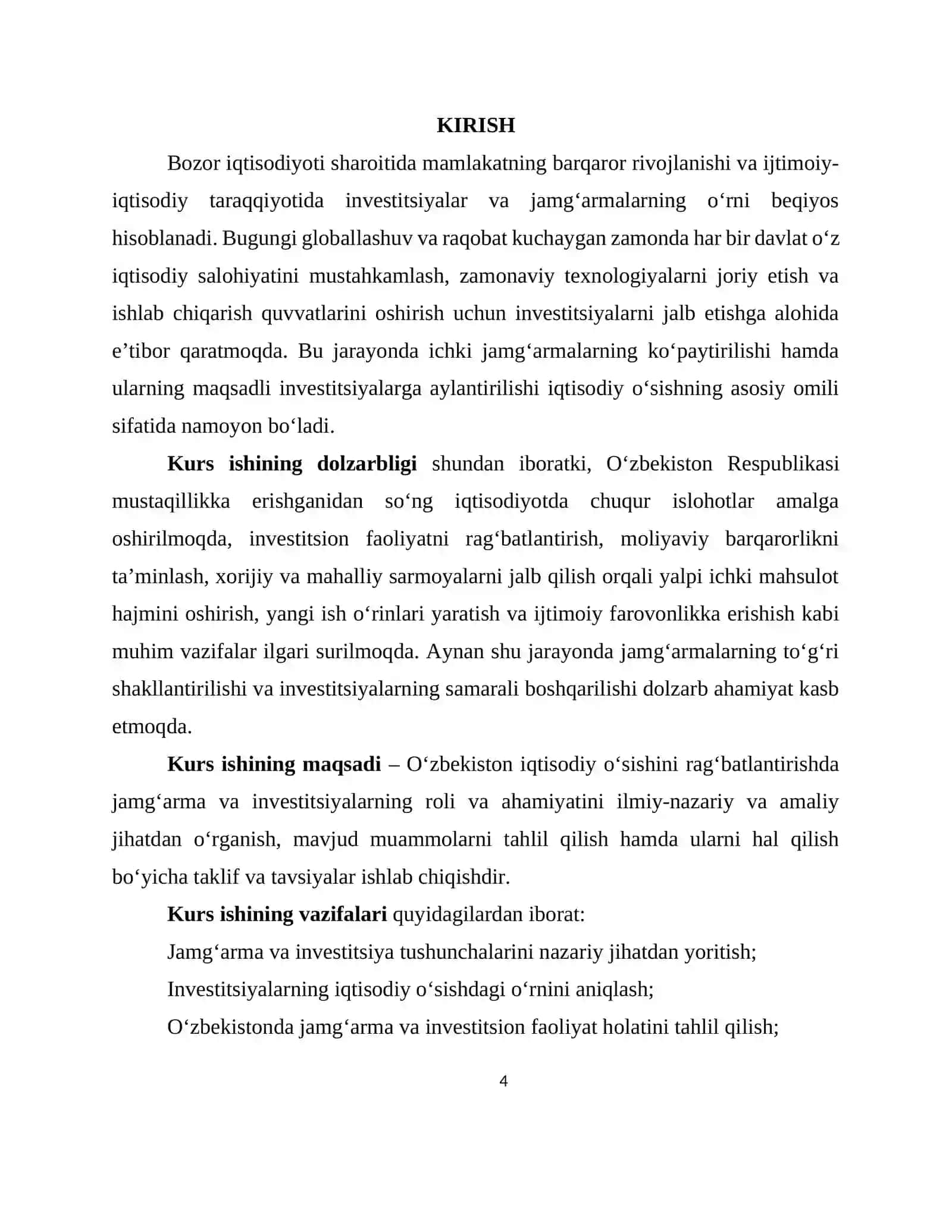 IQTISODIY O‘SISHNI RAG’BATLANTIRISHDA JAMG’ARMA VA INVESTITSIYALARNING ROLI 4