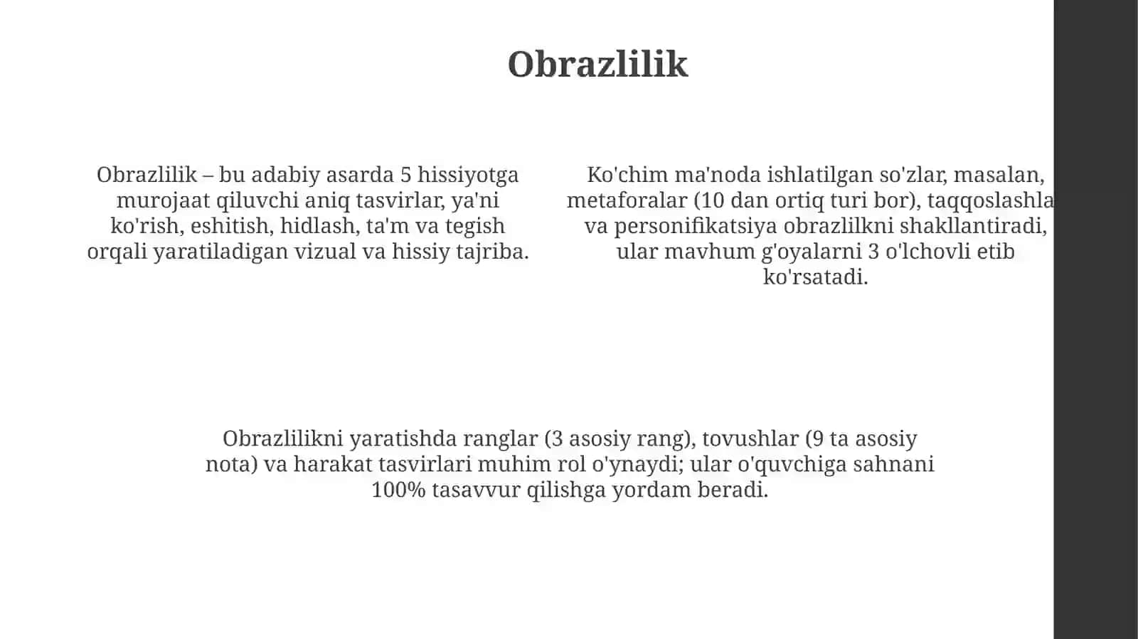 Badiiy nutqning asosiy belgilari 4