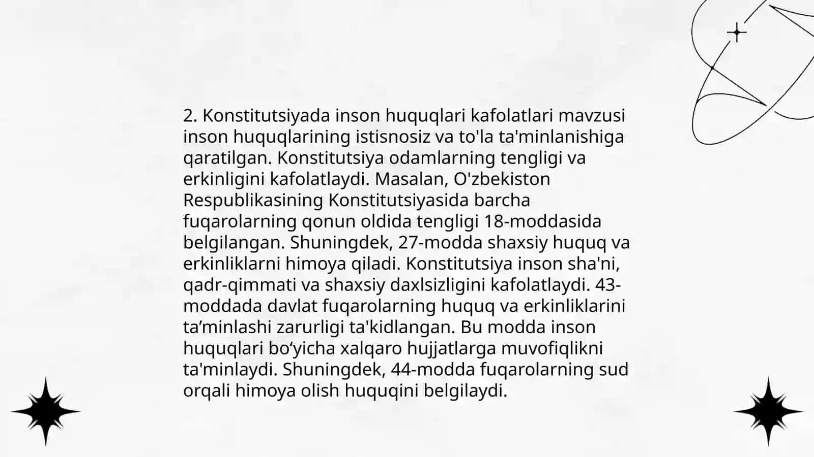 Inson Huquqlari va Erkinliklari Kafolatini Yaratish 4