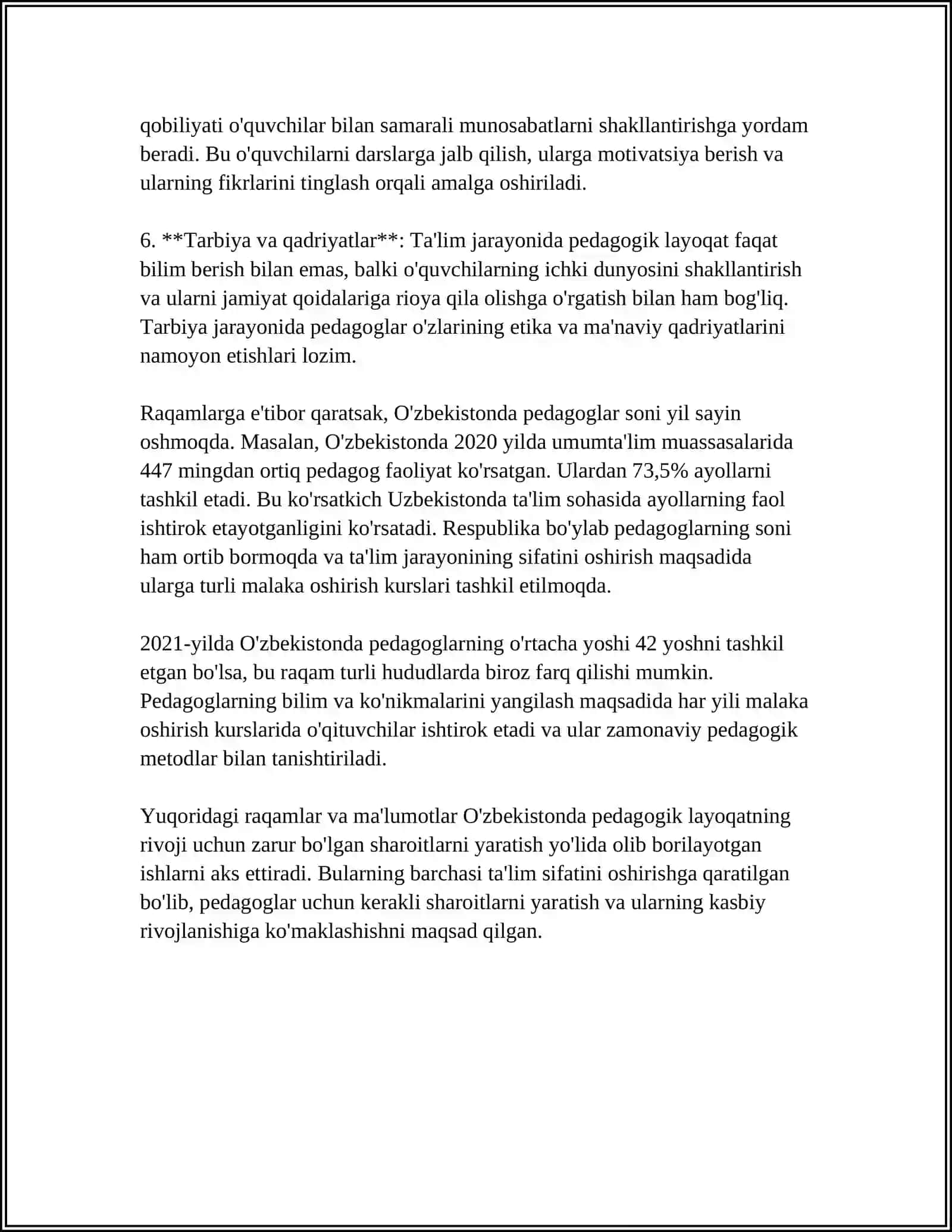 MUSTAQIL ISH Mavzu: PEDAGOGIK TAKT VA PEDAGOGIK ETIKA 4