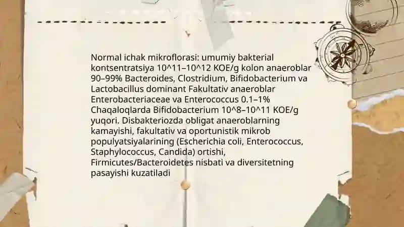 Disbakterioz va Zamonaviy Dizbakteriozning Bakteriologik Diagnostikasi 4