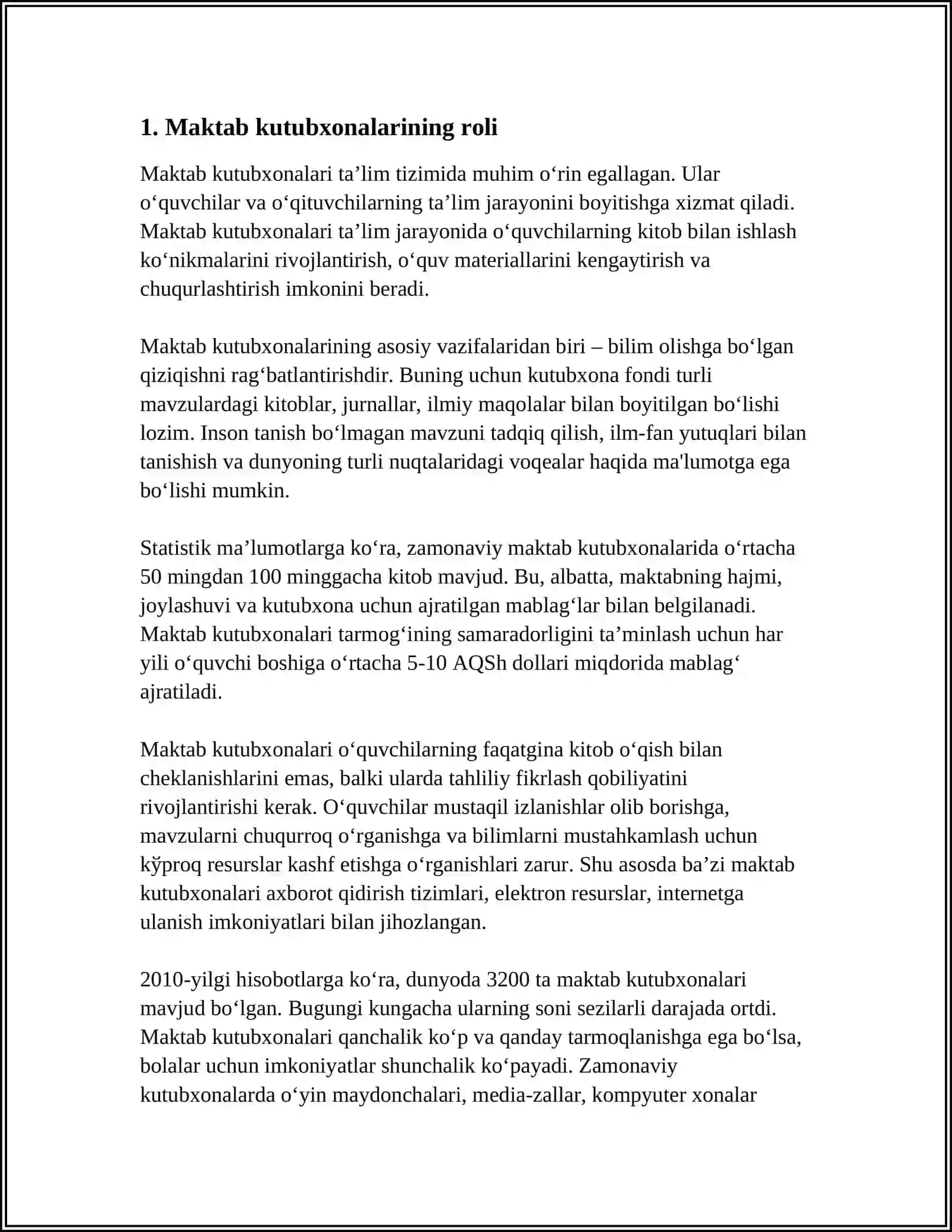MAKTAB KUTUBXONALARIDA KITOBXONLIK MADANIYATINI SHAKLLANTIRISH 4