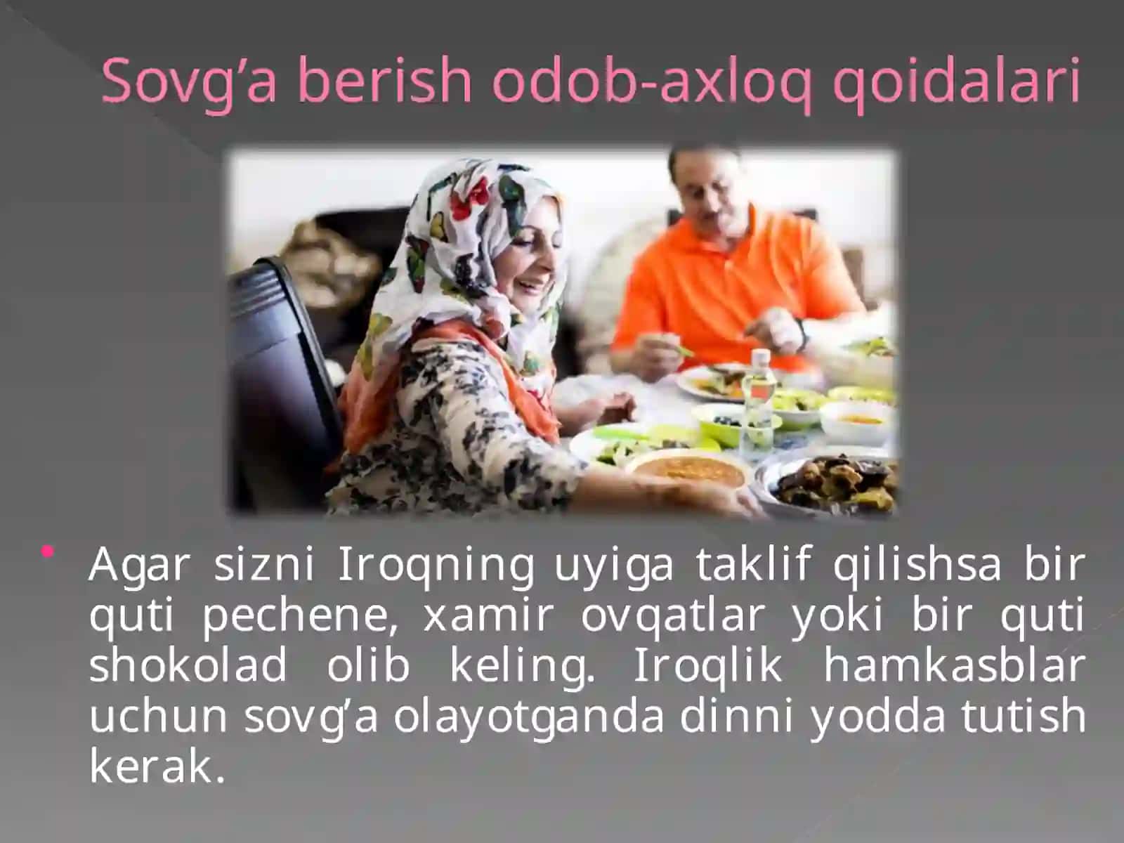 Sharqona etiket xususiyatlari 4