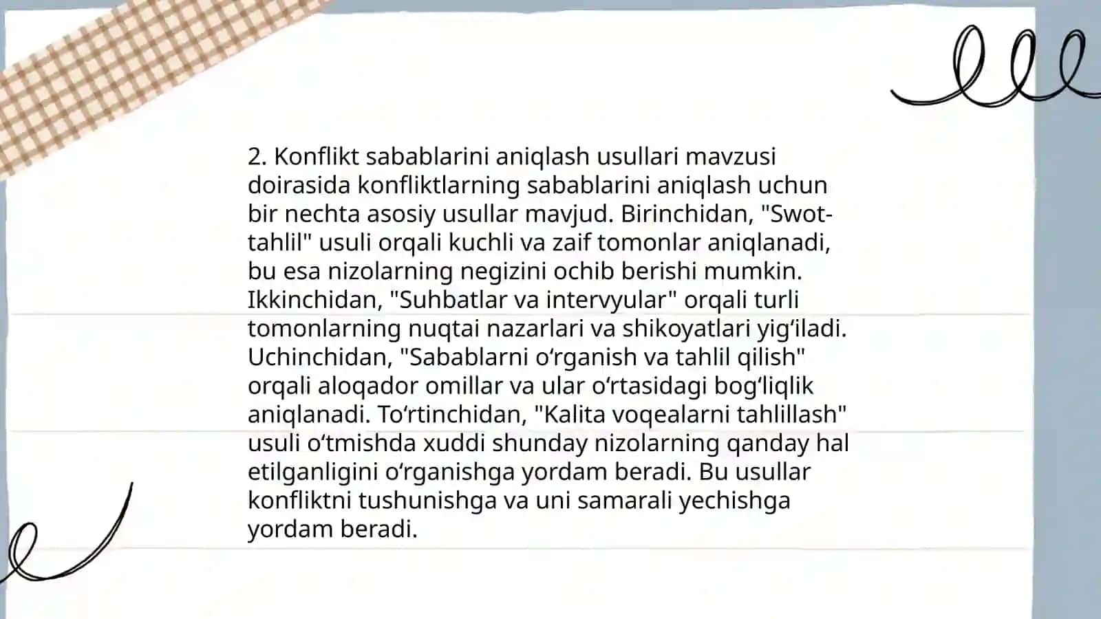 Konfliktlarni bartaraf etish,,men tasdiqlar " (men murojaat) usuli 4
