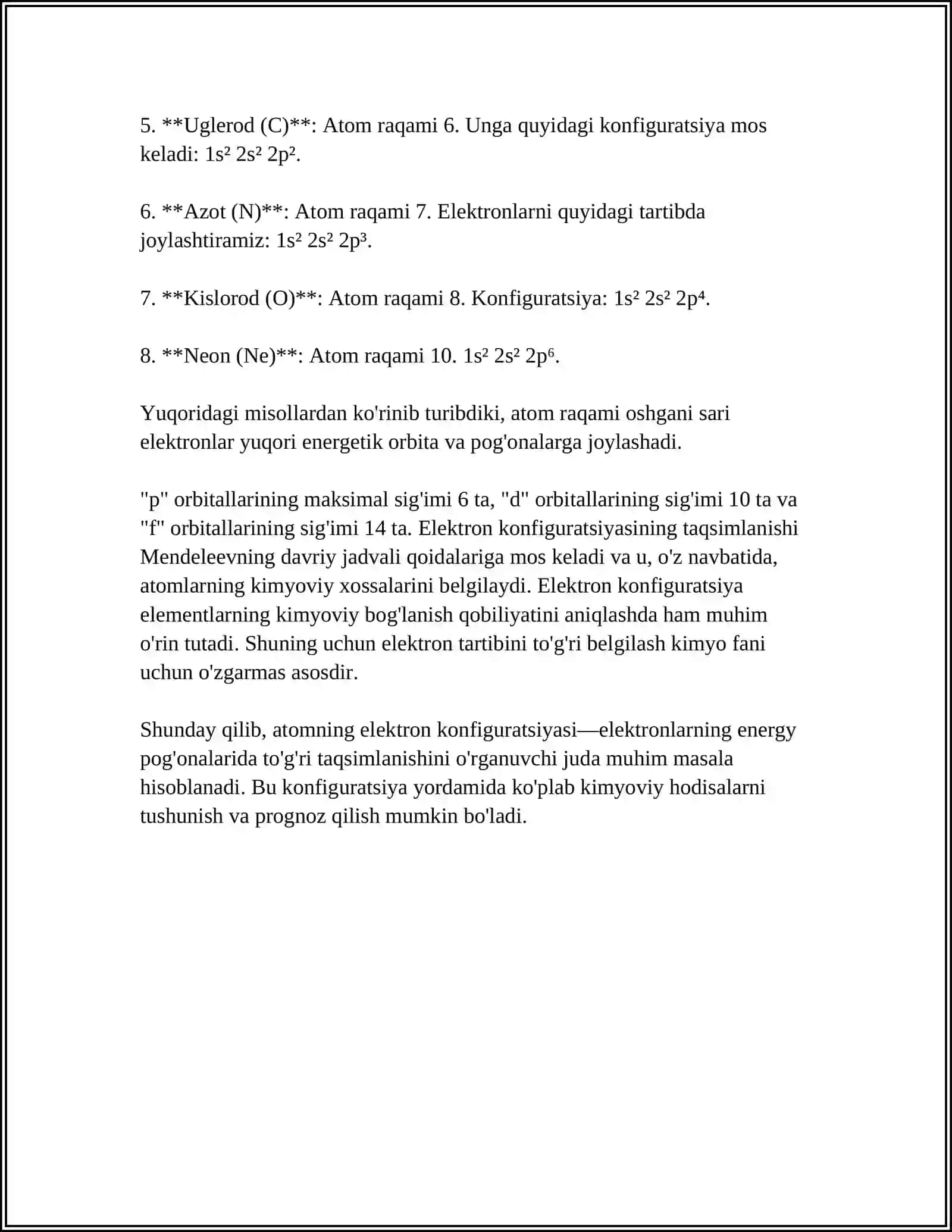 KIMYOVIY BIRIKMALARNING ELEKTRON TUZILISHI VA XOSSALARI 4