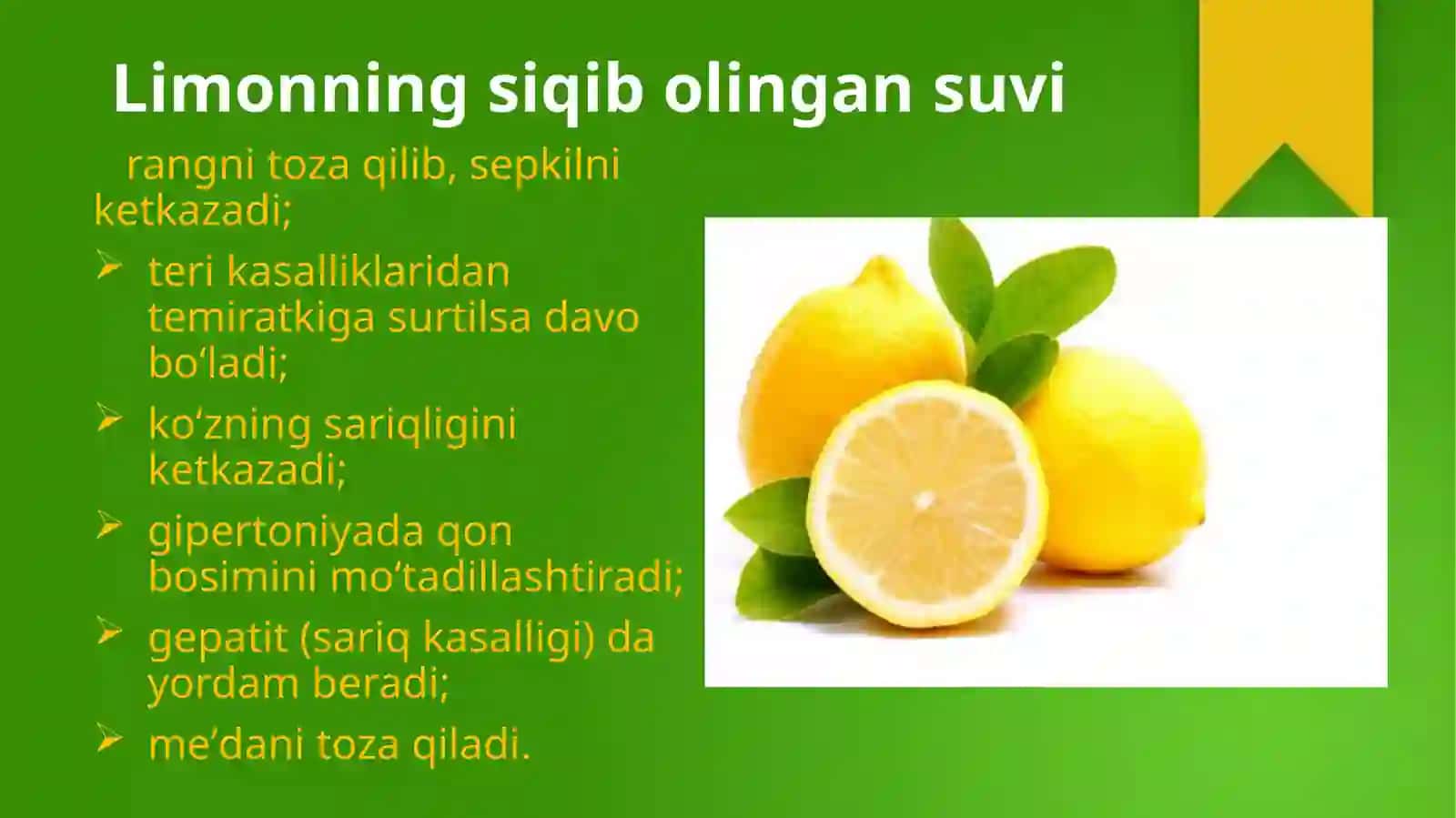 Limon oʻsimliging dorivorlik xusuiyatlari va yetishtirish texnologiyasi 4