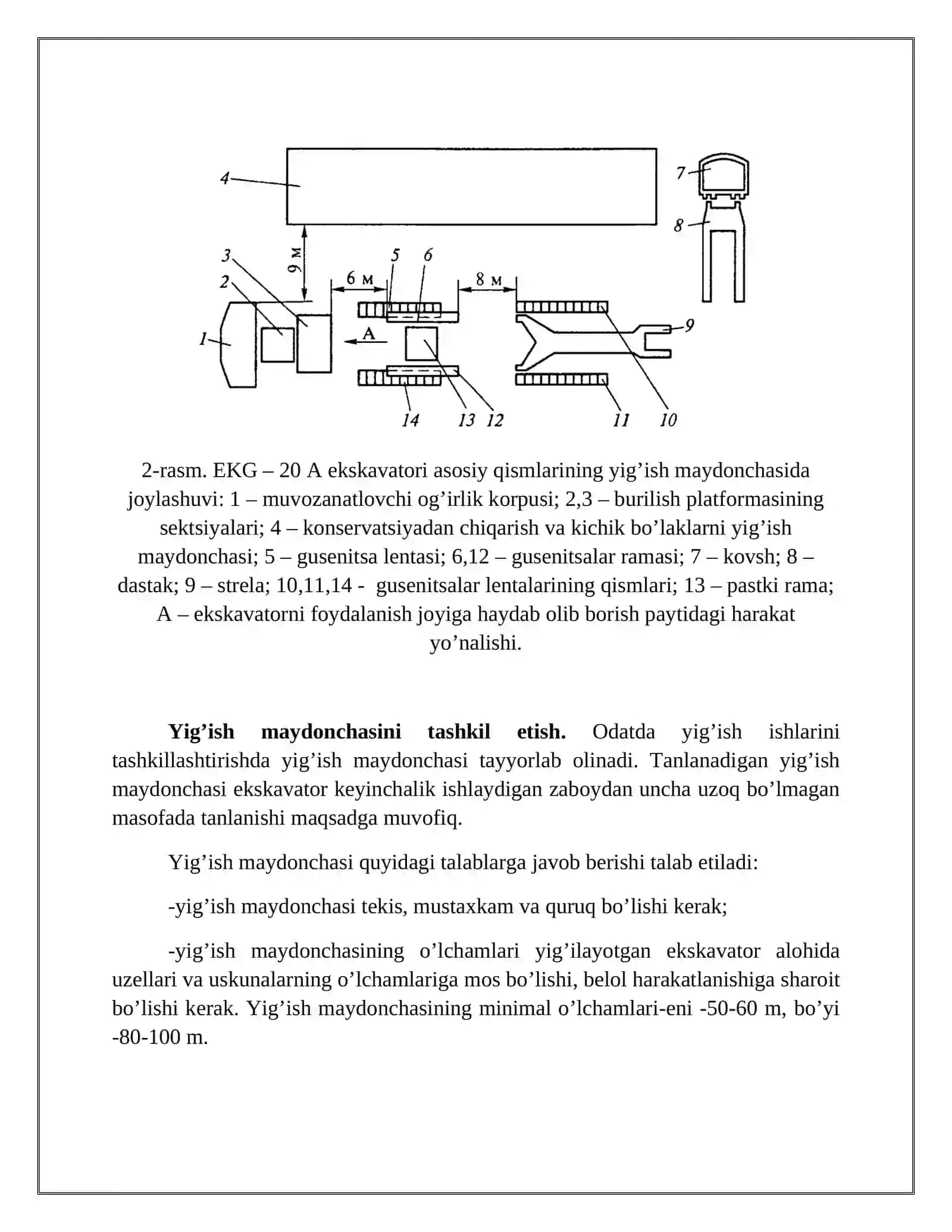 Karyer ekskavatorlarni yig’ish va ularga texnik xizmat ko’rsatish 4