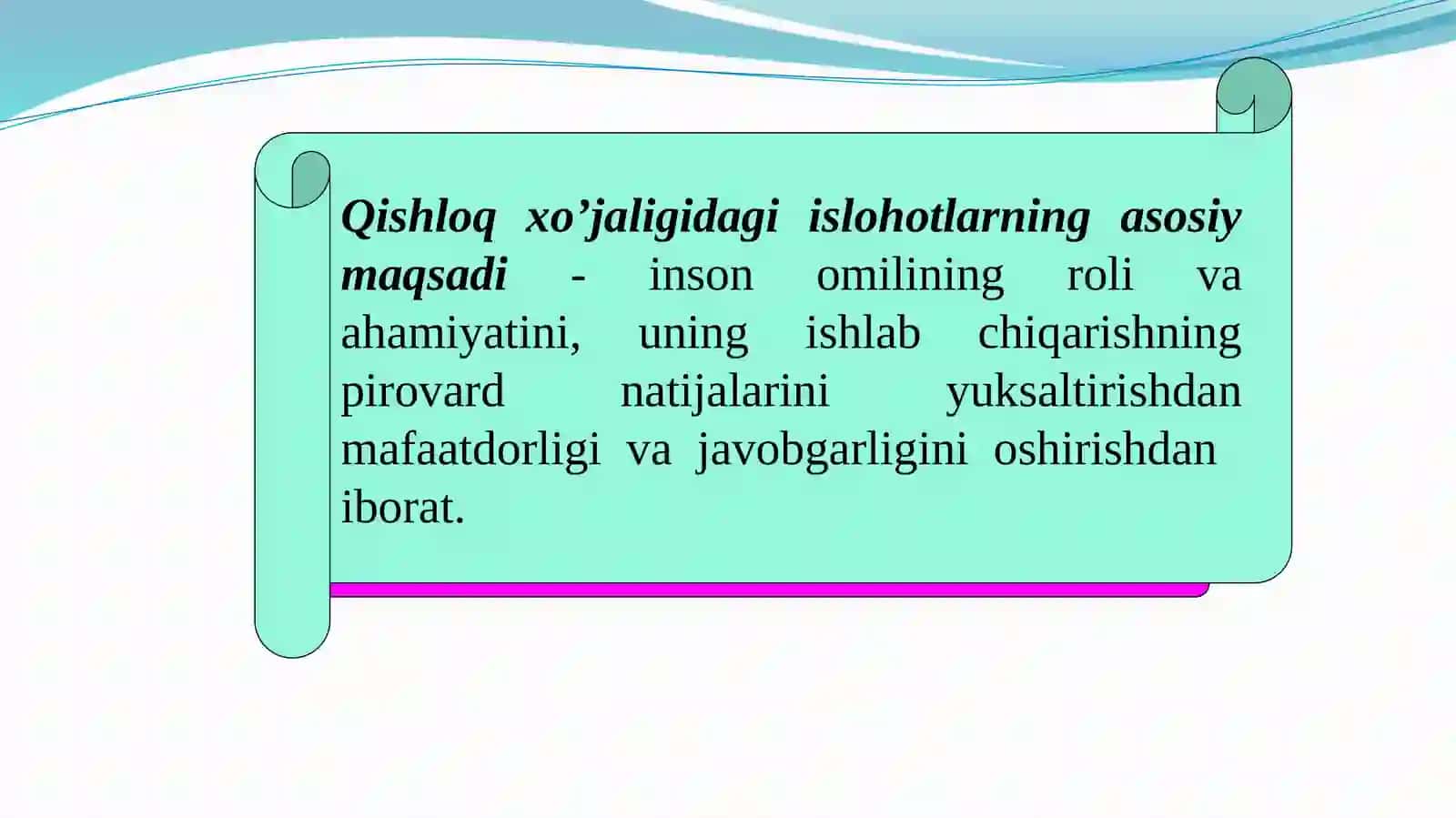 O’zbekistonda agrar islohotlarning mohiyati, bosqichlari va asosiy yo’nalishlari 4