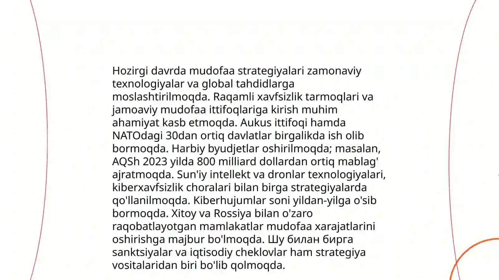 Mamlakat mudofa tizimi va undagi oʻzgarishlar 4