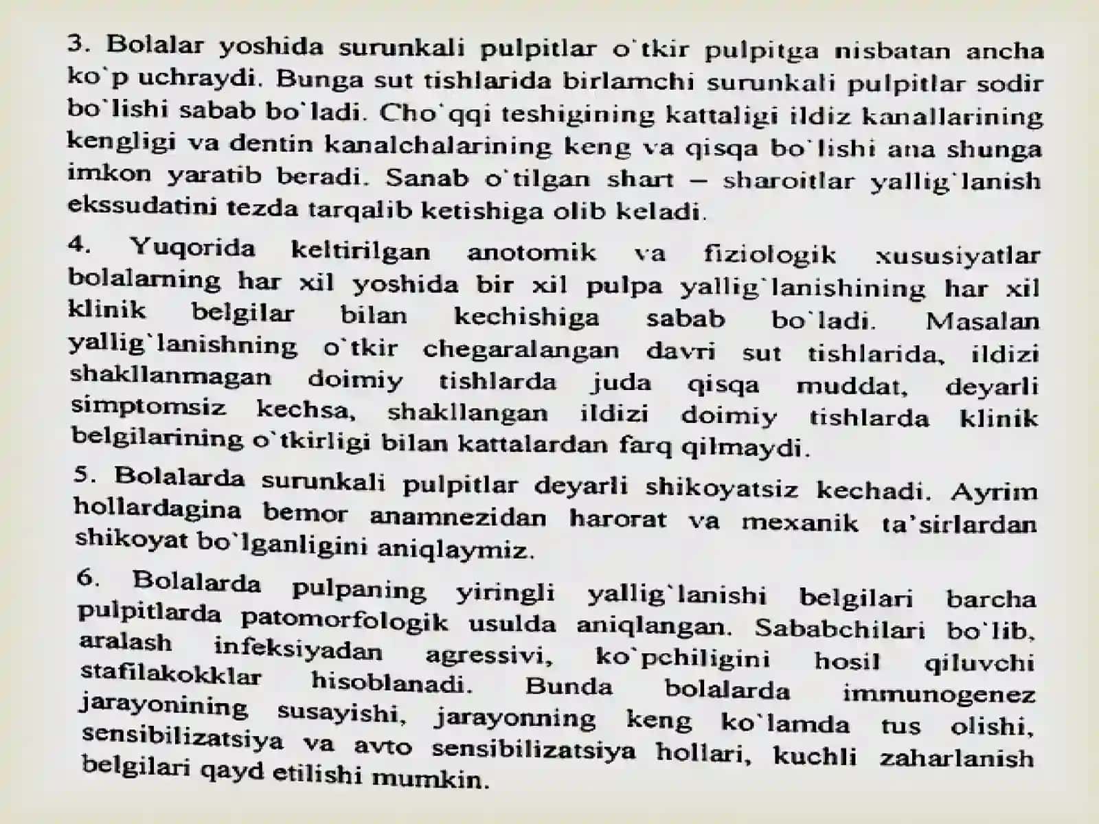Bolarda surunkali pulpitda davolash usullari 4