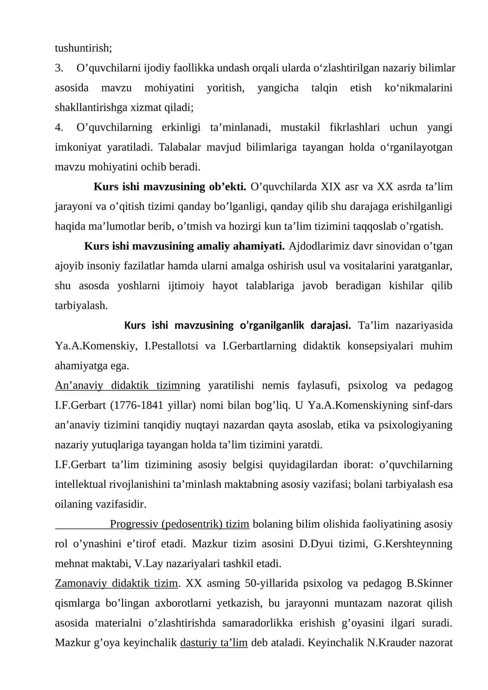 XIX asrning 2-yarmi - XX asrda jahon pedagogika fanining rivoji 4