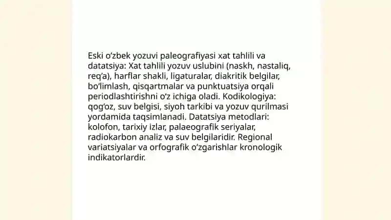 Eski o’zbek yozuvi paleografiyasi 4