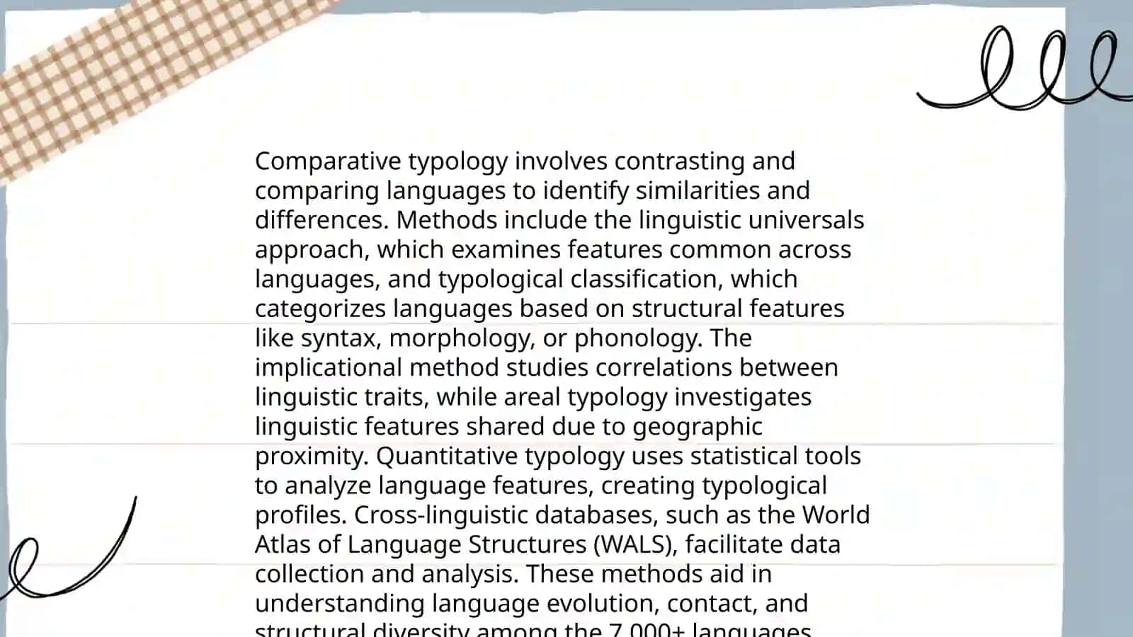 Comparative typology as a subject: subject matter, types, tasks, approaches 4