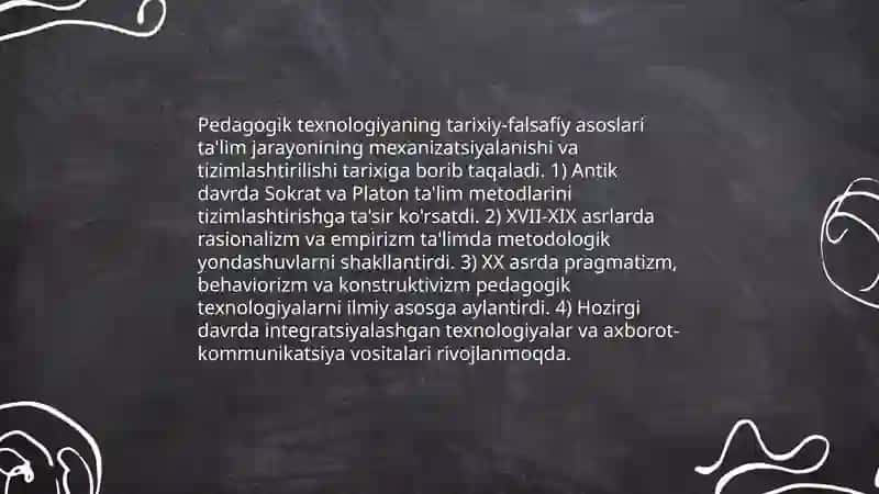 Pedagogik texnologiyaning ilmiy asoslari 4