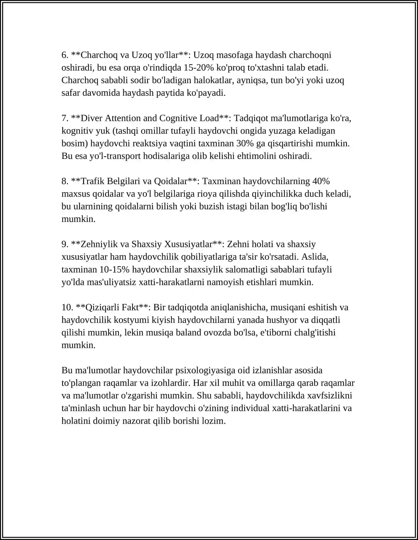 HAYDOVCHI XOTIRASI VA TAFAKKURI 4