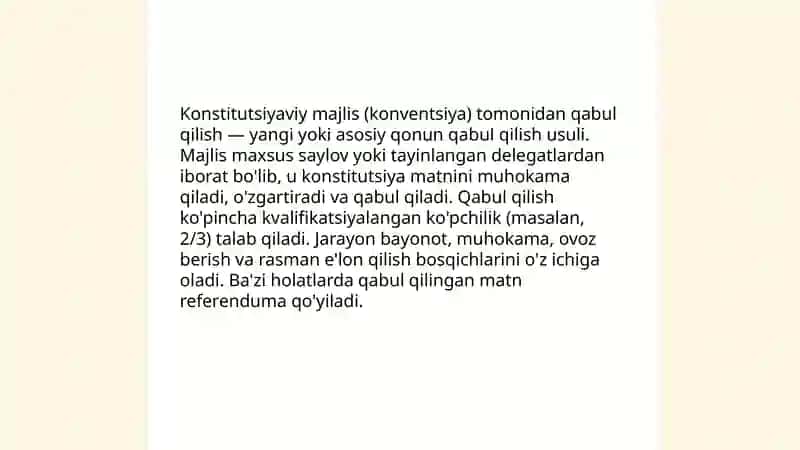 Konstitutsiyaning qabul qilinish usullari 4
