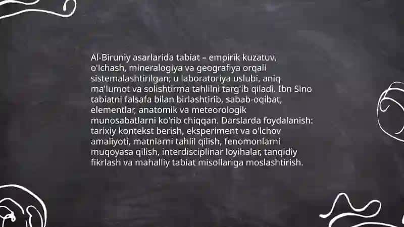 Mutafakkirlar merosida Tabiat bilan tanishish 4