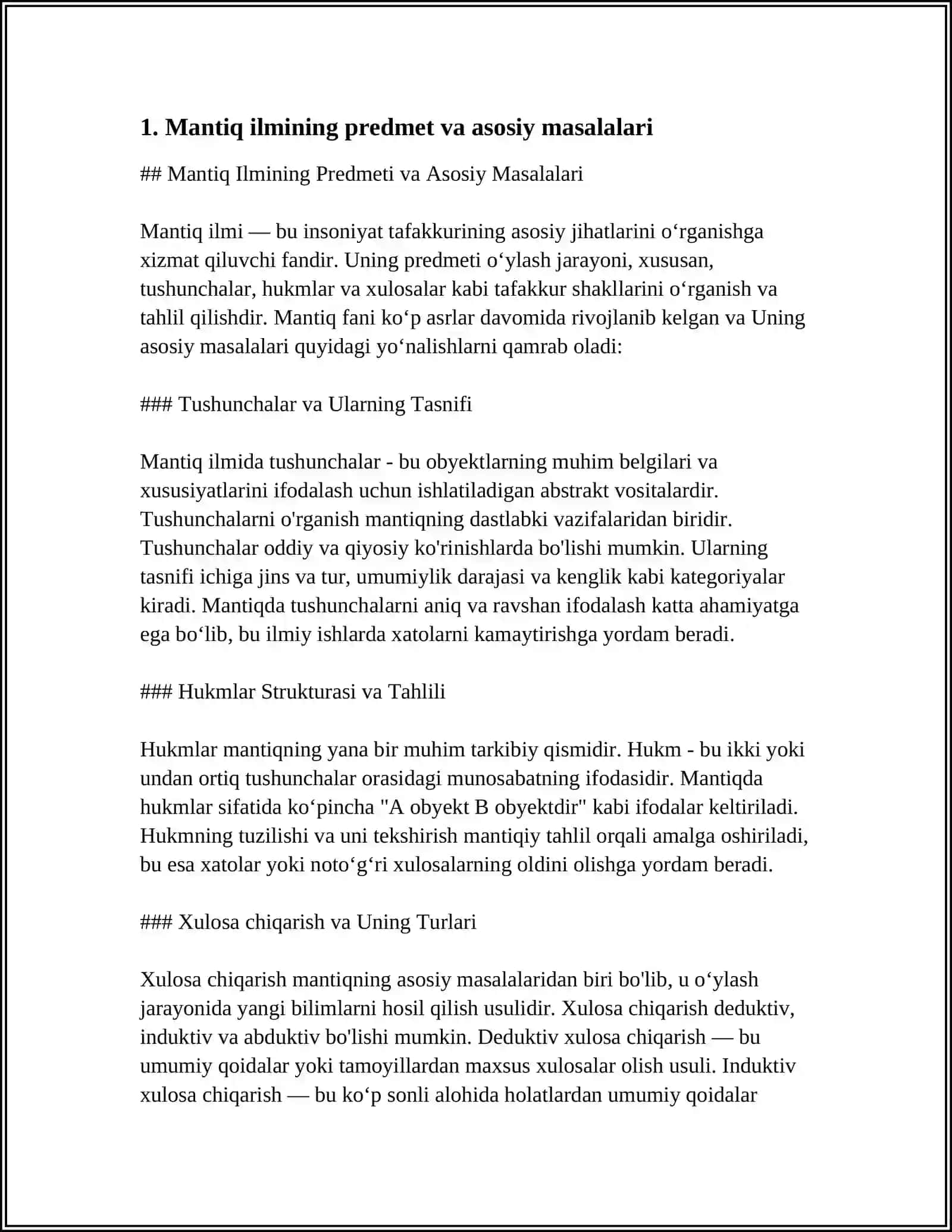 Mantiq Ilmining Predmeti va Asosiy Masalalari 4