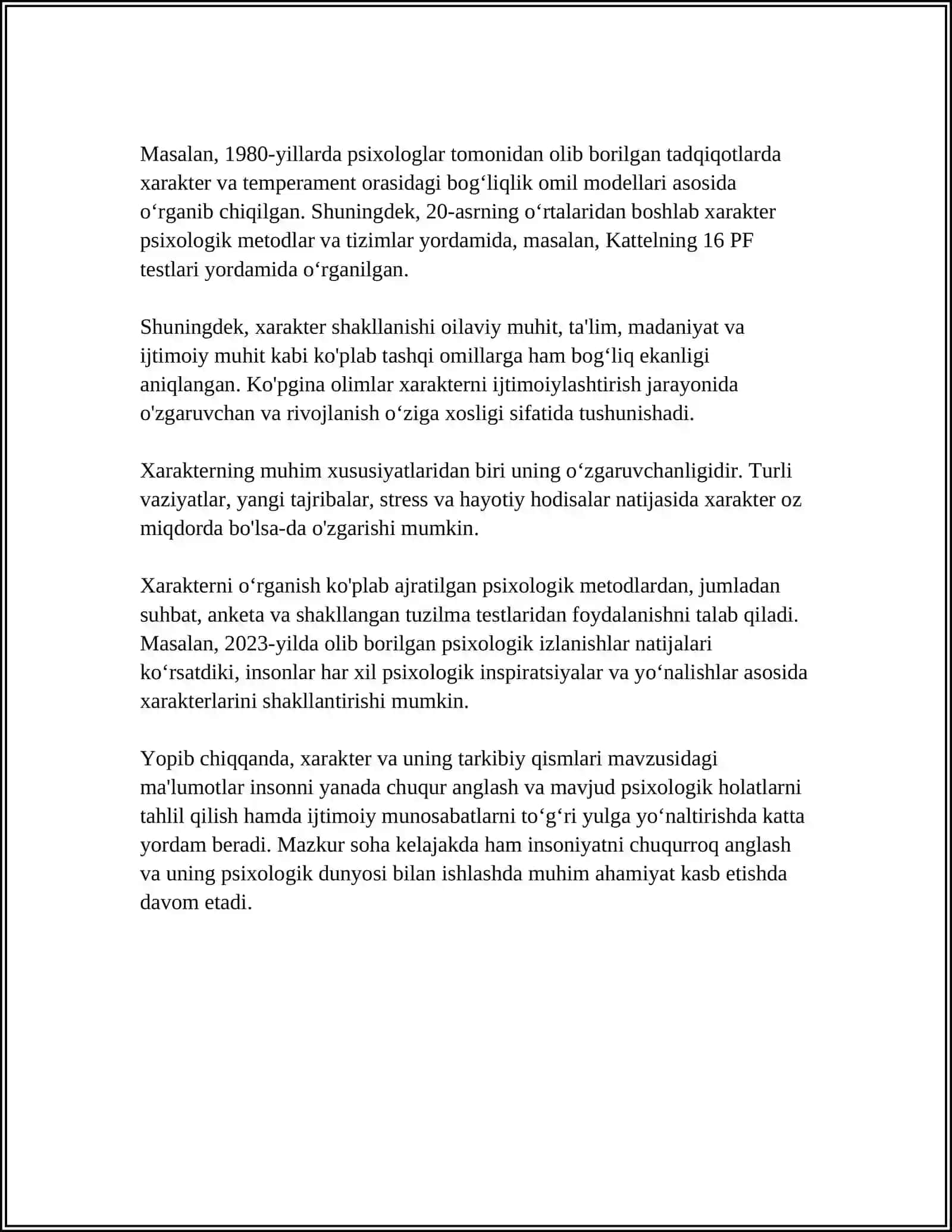XARAKTER HAQIDA TUSHUNCHA 4