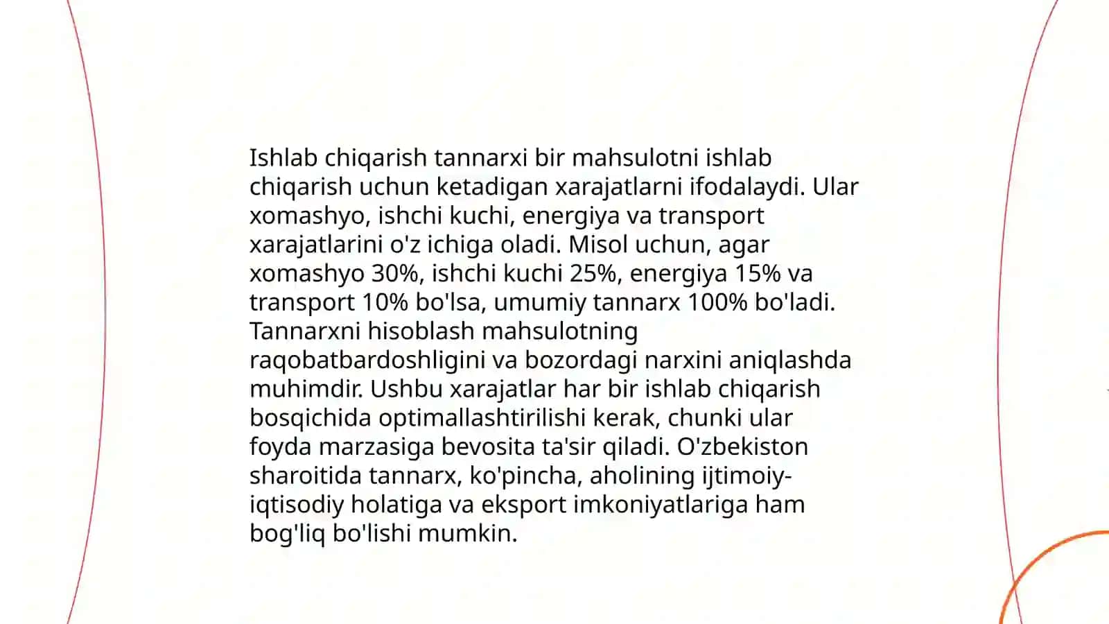 Narxning shakllanishiga ta’sir etuvchi omillar 4