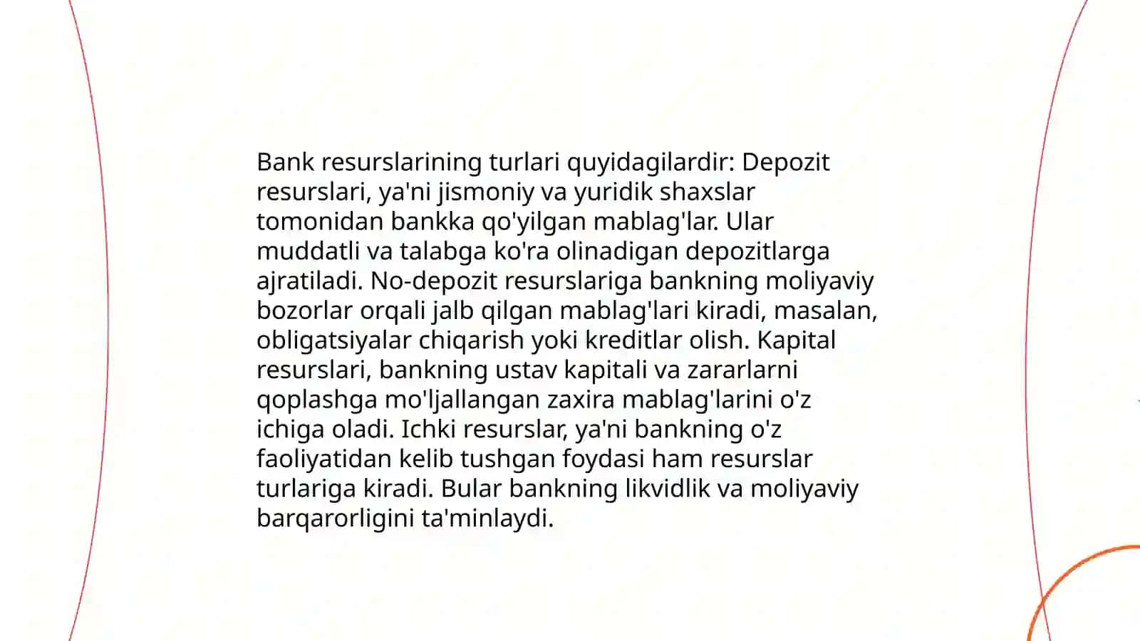 Bank resurslari va ularning tarkibi va tasnifi 4